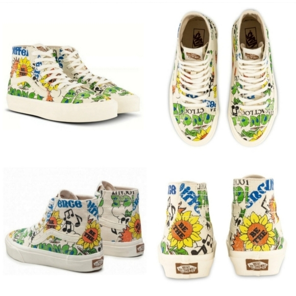 VANS Retro 90's SK8 Floral Print High Tops - Picture 4 of 4